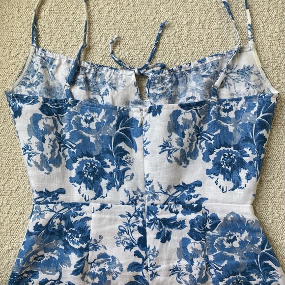 Reformation Violaine Olympia linen print mini dress size 0 - Picture 8 of 16